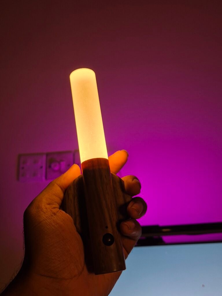 Imitation Wood Grain Rechargeable Magnetic Wall Lamp