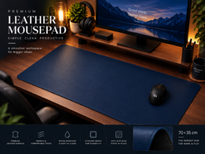 StrangeTech Premium Leather Mousepad view 4