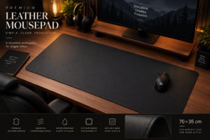 StrangeTech Premium Leather Mousepad view 3