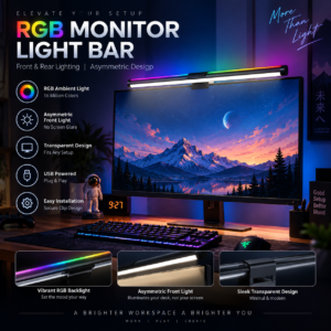 StrangeTech Premium RGB Monitor Light Bar view 4