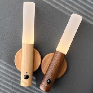 Imitation Wood Grain Rechargeable Magnetic Wall Lamp
