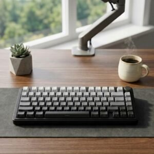 Xinmeng M75 Tri-Mode Wireless Gasket RGB Mechanical Keyboard on desk